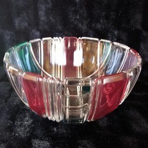 Walther Glas Holiday Plaid Crystal Bowl
